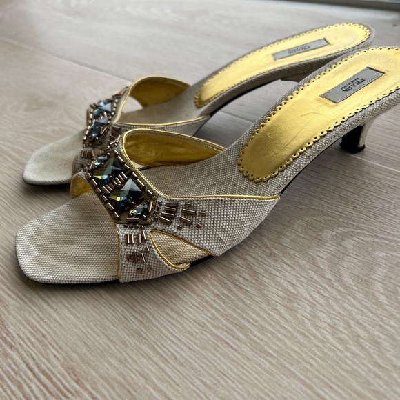 Vintage Prada Bejeweled Kitten Heels - Picture 6 of 6